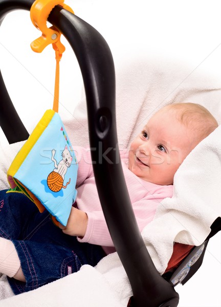 Baby spielen Geschichte Buch Sitzung Kinder Stock foto © nyul