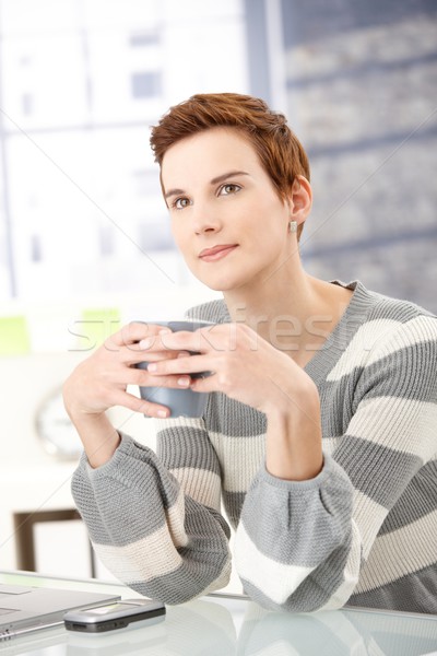 Daydreaming office girl Stock photo © nyul