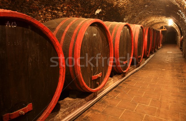 Bor egymásra pakolva öreg pince borászat üveg Stock fotó © nyul