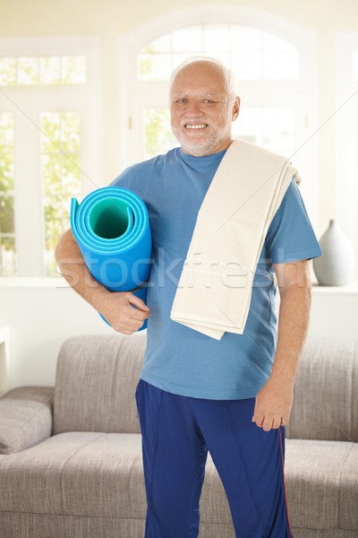 Portrait of active senior going to gym Stock photo © nyul