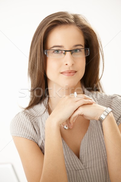 Young woman wearing glasses Stock photo © nyul