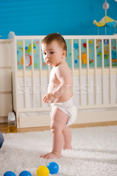 Baby Windel süß Junge stehen Stock foto © nyul
