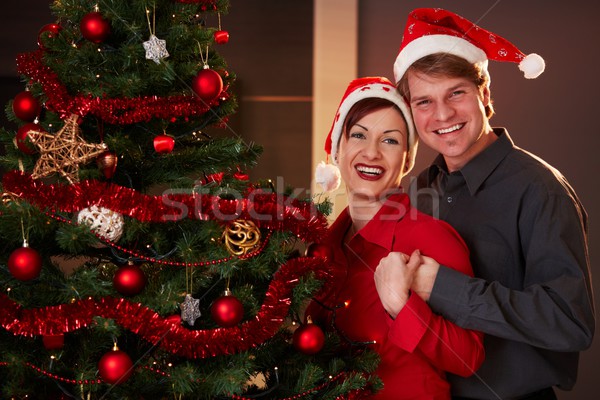 Young couple at christmas eve Stock photo © nyul