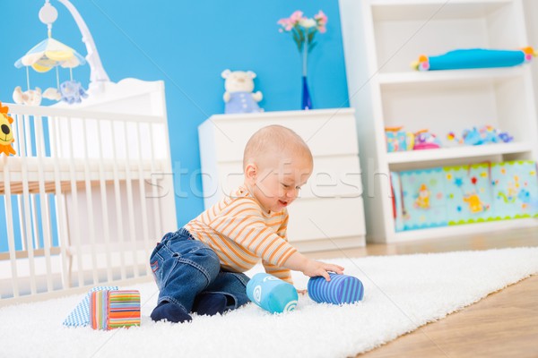 Gyerekek játszik szoba boldog baba fiú Stock fotó © nyul