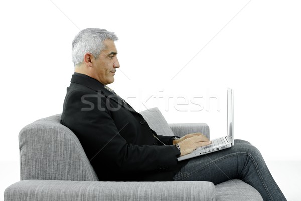 Businessman typing on laptop Stock photo © nyul
