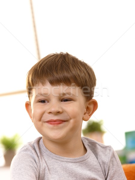 Primo piano ritratto cinque anni kid sorridere felicemente Foto d'archivio © nyul