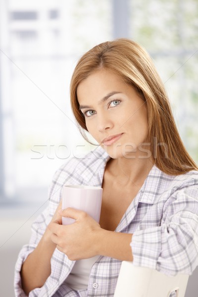 Portrait of young female in pyjama in the morning Stock photo © nyul