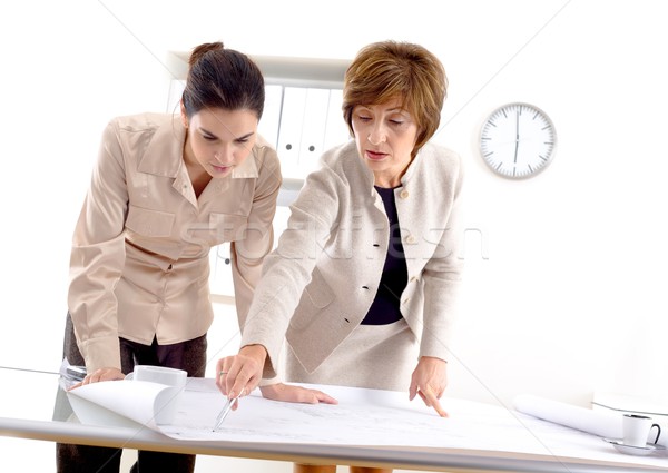 Female architects working at office Stock photo © nyul