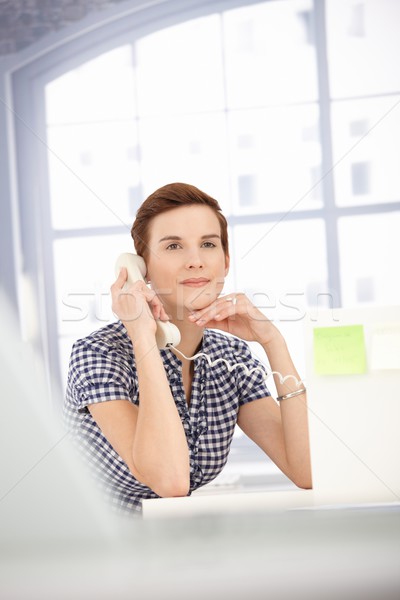 Assistant girl on phone call Stock photo © nyul