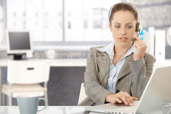 Attractive dispatcher working in bright office Stock photo © nyul