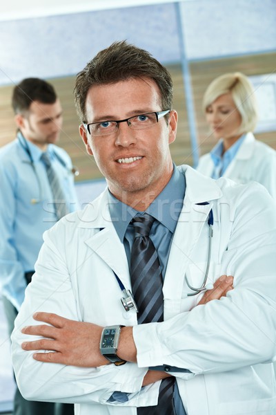 Doctors on hospital corridor Stock photo © nyul