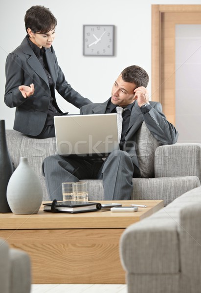 Businesspeople talking at office Stock photo © nyul