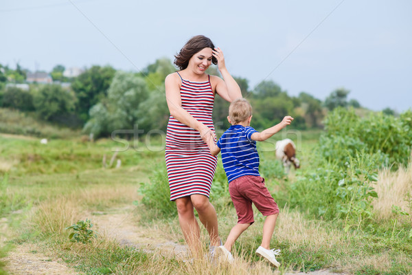 Happy mother and her son Stock photo © O_Lypa