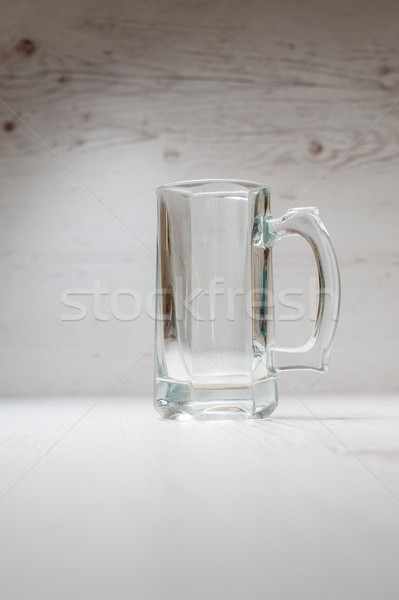 Lege bier mok licht houten hout Stockfoto © O_Lypa