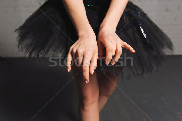 Hands of ballerinas with her tutu. Stock photo © O_Lypa