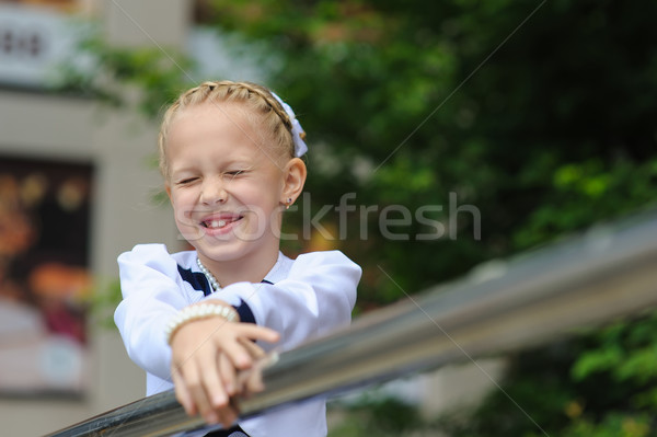 Little girl retrato criança belo vestir olhando Foto stock © O_Lypa