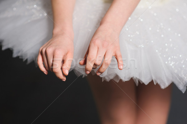 Hands of ballerinas with her tutu. Stock photo © O_Lypa