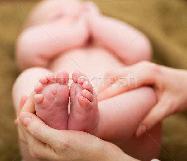 Baby Mutter Hände Foto Frau Stock foto © Obencem