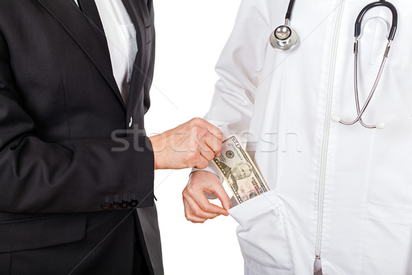 Stockfoto: Betalen · medische · diensten · patiënt · dollar · business