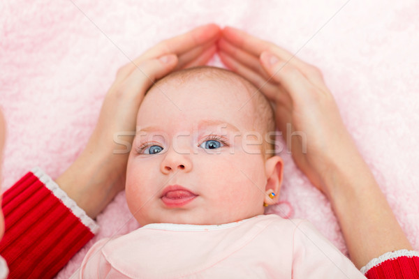 Liebenswert Baby Porträt Familie Kinder Liebe Stock foto © Obencem