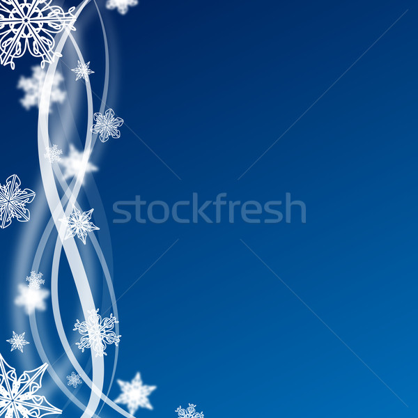 Azul Navidad resumen blanco nieve Foto stock © oconner
