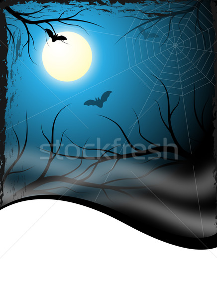 Griezelig flyer halloween ontwerp partij kinderen Stockfoto © oconner