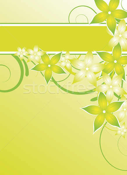 Verde volante floral diseno flores flor Foto stock © oconner