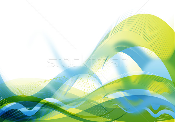 Futurista resumen azul verde colores wallpaper Foto stock © oconner