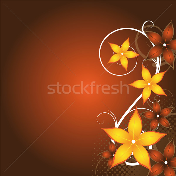 Resumen floral diseno marrón naranja flor Foto stock © oconner