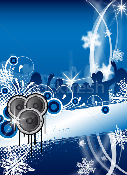 Navidad invierno fiesta volante resumen azul Foto stock © oconner