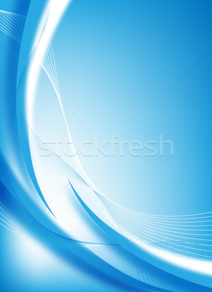 Mavi fütüristik soyut dizayn ışık web Stok fotoğraf © oconner