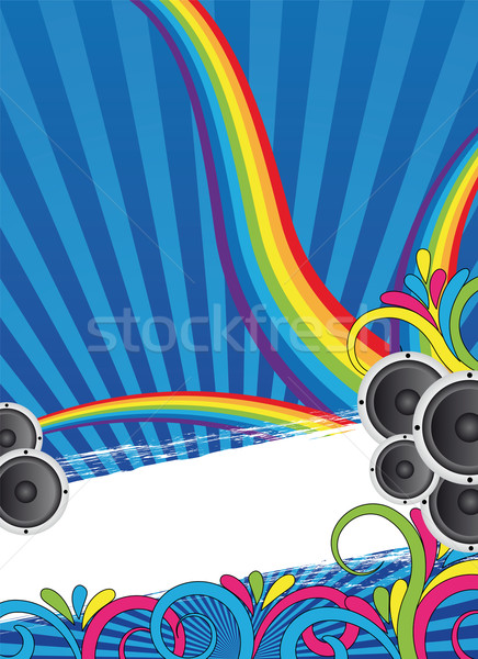 colorful text bar with loudspeakers  Stock photo © oconner