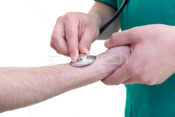 Coeur impulsion main médicaux infirmière [[stock_photo]] © ocskaymark