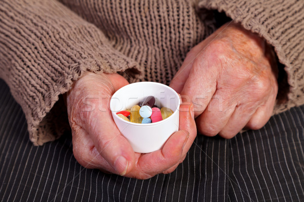 Ziekte het voorkomen ouderen hand Stockfoto © ocskaymark