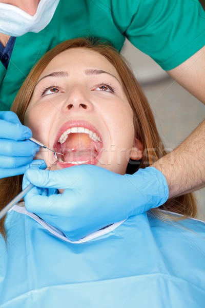 Fogászati vizsgálat fogorvos orális üreg orvos Stock fotó © ocskaymark