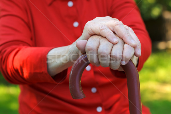 Vârstnici mâini mână Imagine de stoc © ocskaymark