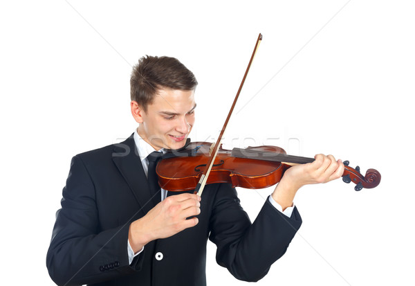 Soar necessidade solista jogar violino homem Foto stock © ocskaymark