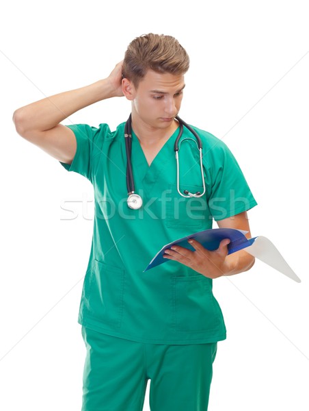 Médecin de sexe masculin portrait isolé hôpital médecine [[stock_photo]] © ocskaymark