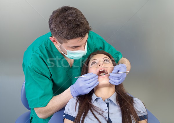 Dentaires dentiste médecin bouche miroir [[stock_photo]] © ocskaymark