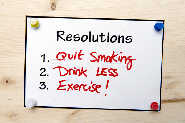 New year Resolutions Note Stock photo © ocusfocus