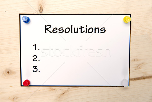 New year Resolutions Note in Blank Stock photo © ocusfocus