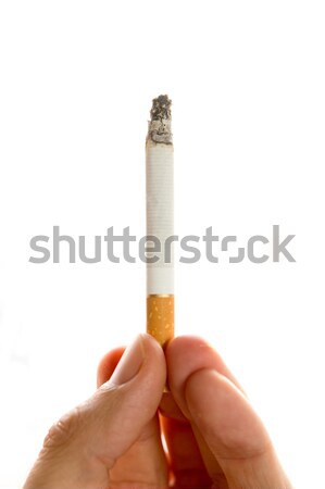 Mężczyzna strony papierosów biały zdrowia Zdjęcia stock © ocusfocus