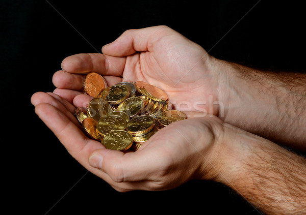 Man Hands full of money Stock photo © ocusfocus