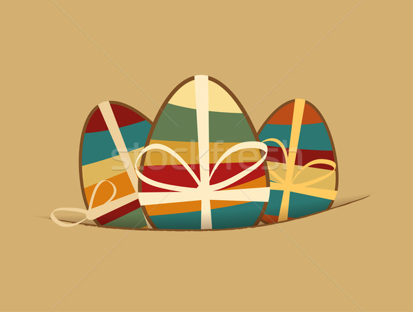 Zdjęcia stock: Wielkanoc · retro · Easter · Eggs · szczęśliwy · jaj · sztuki