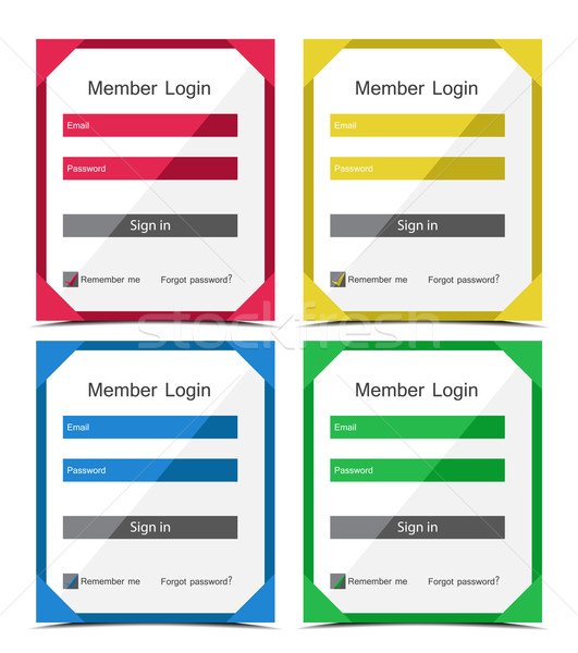 Stock photo: Vector member login 