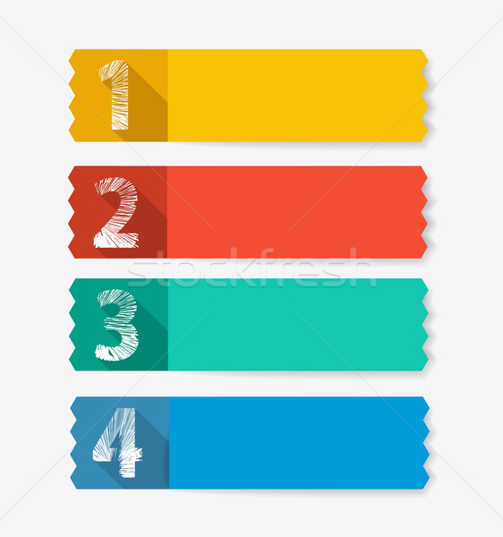 numbered banners Stock photo © odina222