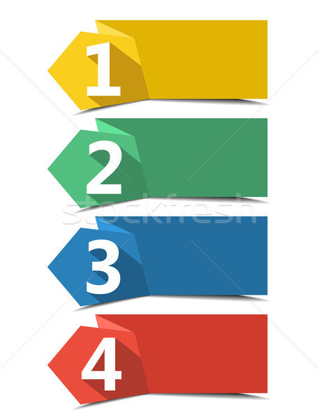 Numbered Banners Stock photo © odina222