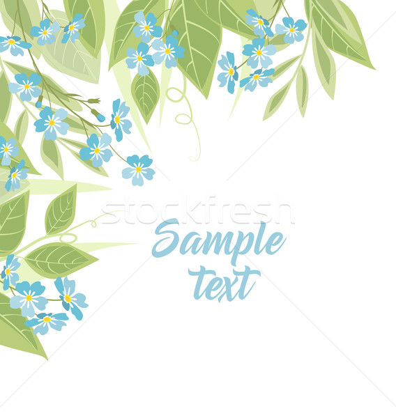 Vector blue forget me not flowers Stock photo © odina222