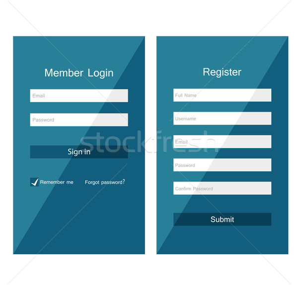 Foto d'archivio: Login · registrazione · forma · ui · design · business