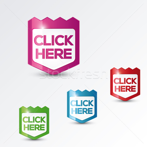 [[stock_photo]]: Cliquez · ici · web · boutons · internet · bleu